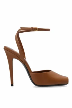 Saint Laurent BROWN Heeled sandals āLa Scandaleā