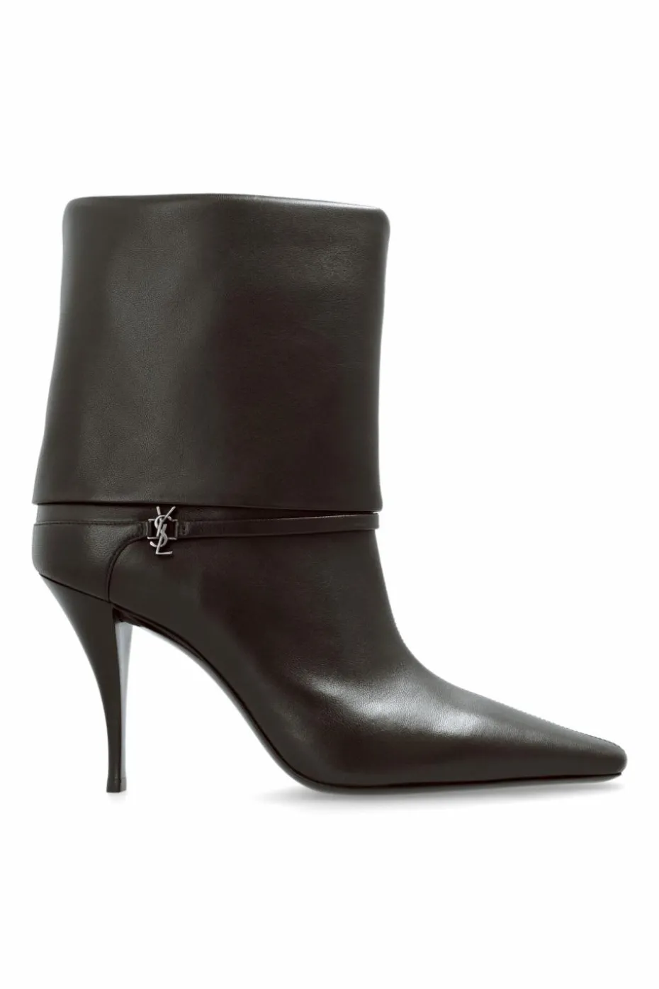 Saint Laurent BROWN Heeled ankle boots Ricky