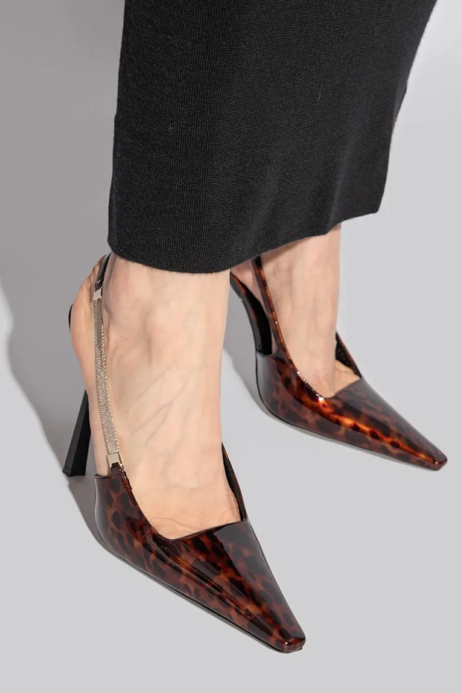 Saint Laurent BROWN Heels with animal motif
