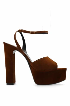 Saint Laurent BROWN 'Jodie' platform sandals