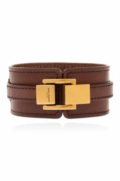 Saint Laurent BROWN Leather bracelet