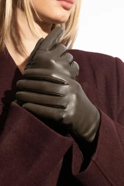 Saint Laurent BROWN Leather gloves