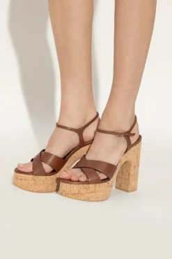 Saint Laurent BROWN Platform sandals Bianca
