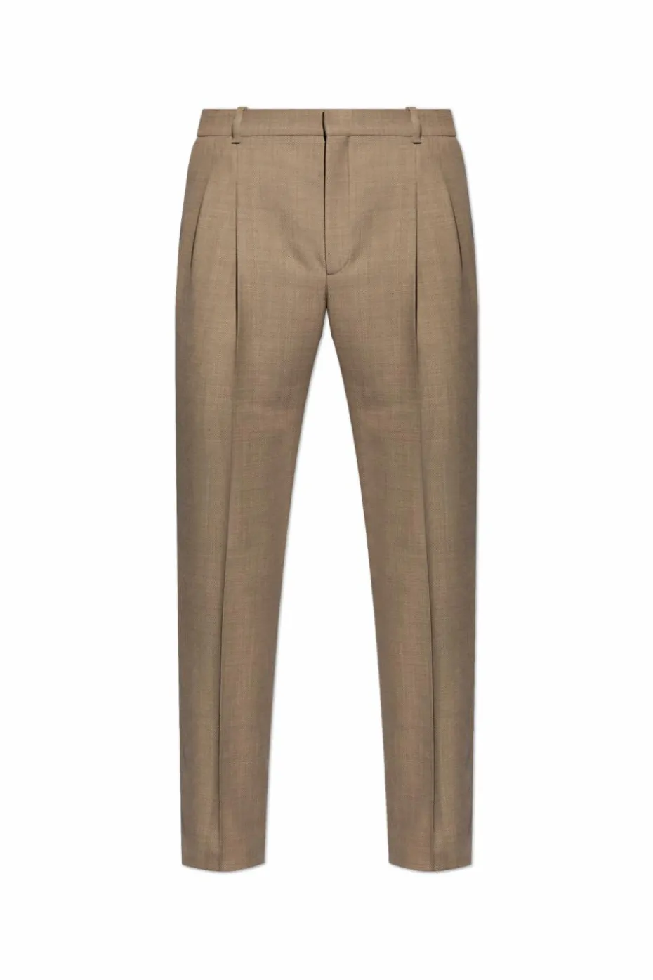Saint Laurent BROWN Pleated Trousers