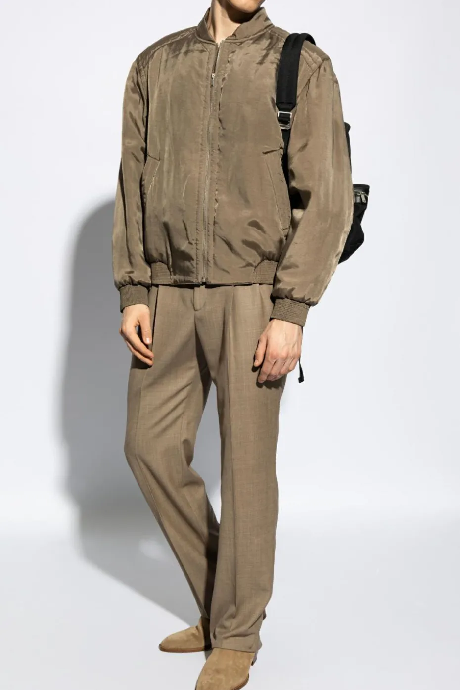 Saint Laurent BROWN Pleated Trousers