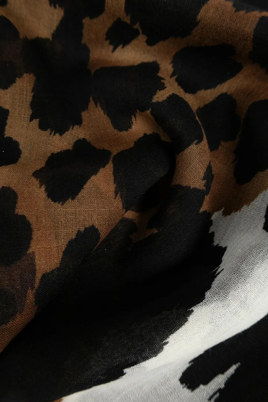 Saint Laurent BROWN Scarf with animal motif