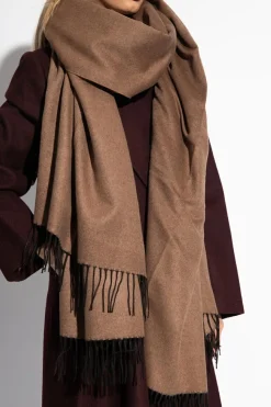 Saint Laurent BROWN Scarf with logo