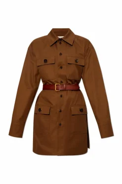 Saint Laurent BROWN Shirt with a belt