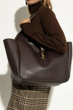 Saint Laurent BROWN Shopper bag "LE 5 _x001a_ 7 BEA"
