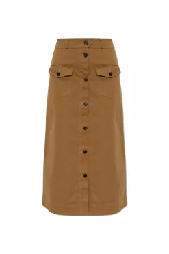 Saint Laurent BROWN Skirt with Pockets