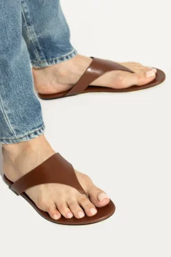 Saint Laurent BROWN Slides with logo