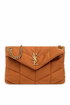 Saint Laurent BROWN Small 'LouLou' Shoulder Bag