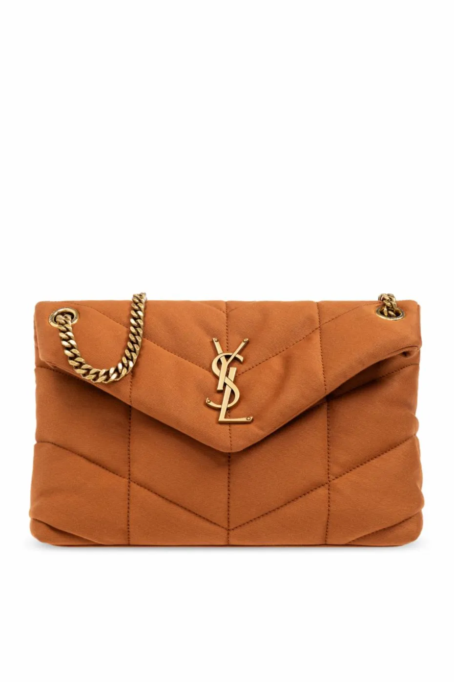 Saint Laurent BROWN Small 'LouLou' Shoulder Bag