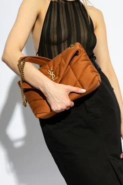 Saint Laurent BROWN Small 'LouLou' Shoulder Bag