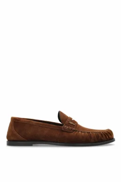 Saint Laurent BROWN Suede loafers shoes