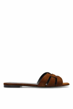 Saint Laurent BROWN ‘Tribute’ slides