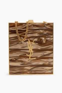 Saint Laurent BROWN ‘Tuxedo Box’ shoulder bag