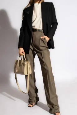 Saint Laurent BROWN Wool trousers