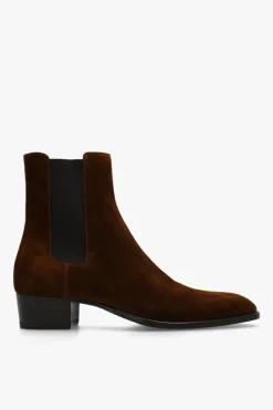Saint Laurent BROWN ‘Wyatt’ Chelsea boots