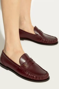 Saint Laurent BURGUNDY 'Laurent' loafers shoes