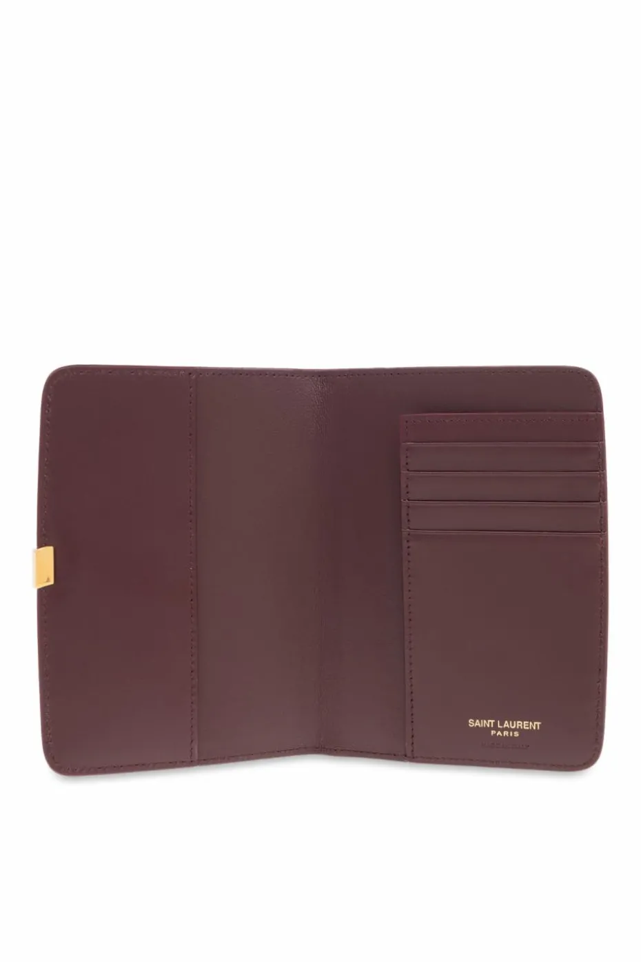 Saint Laurent BURGUNDY Leather Wallet