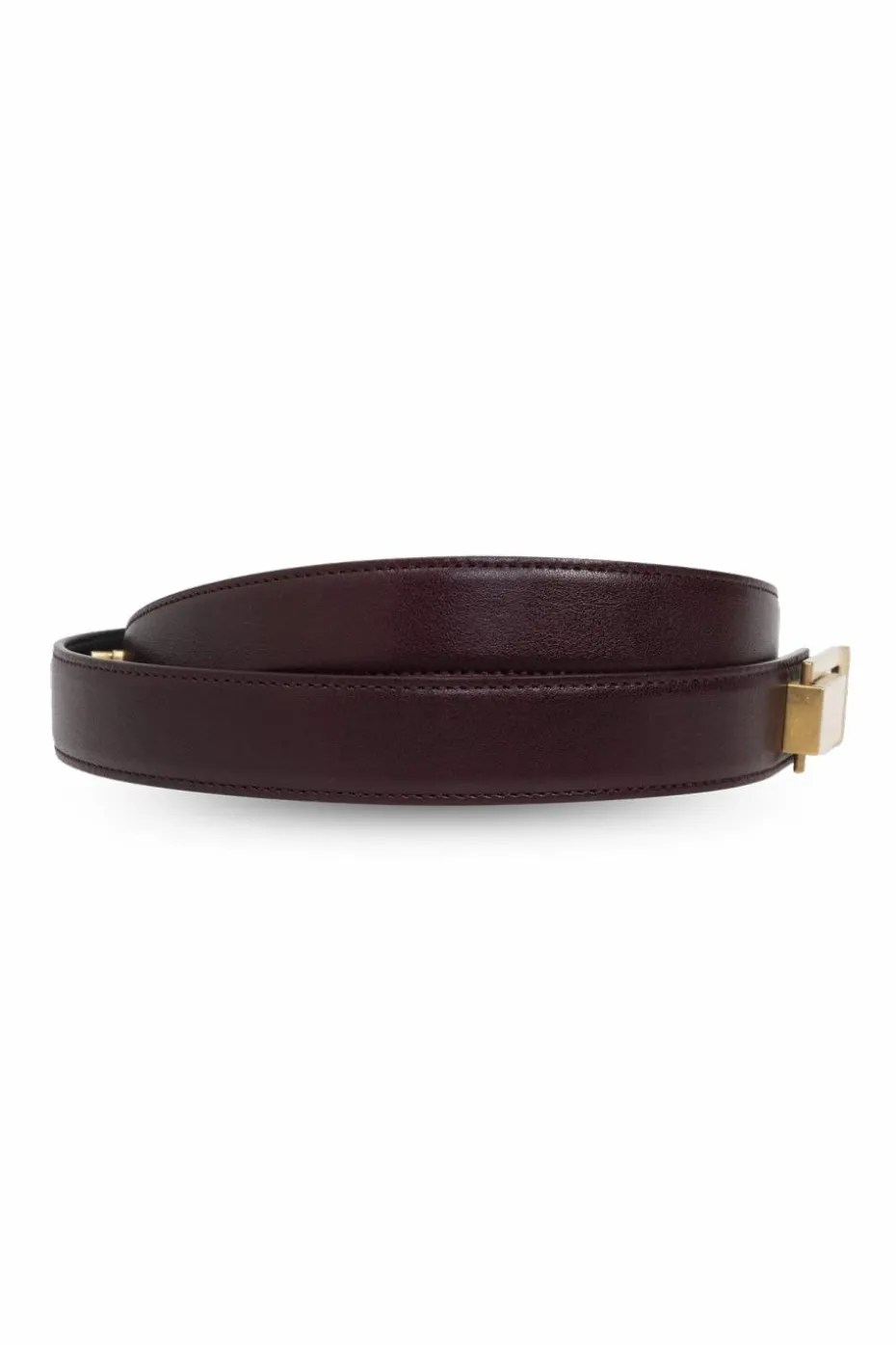 Saint Laurent BURGUNDY Leather belt
