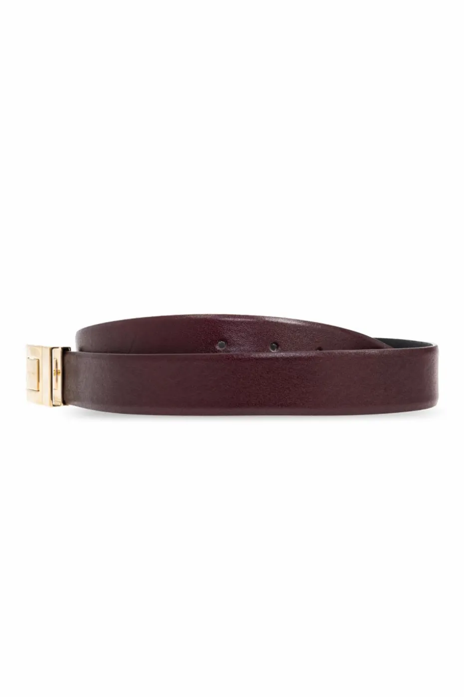 Saint Laurent BURGUNDY Leather belt