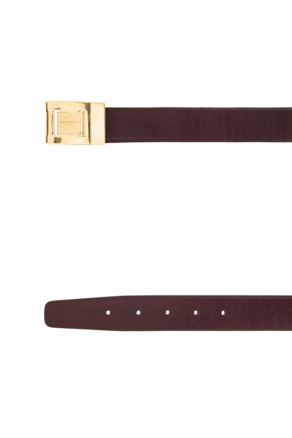 Saint Laurent BURGUNDY Leather belt