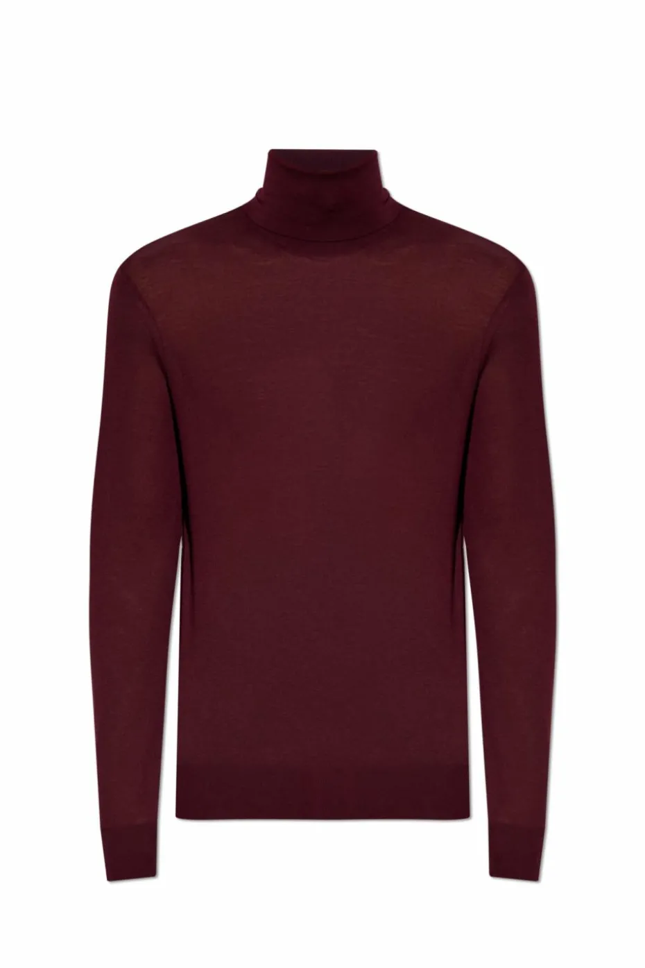 Saint Laurent BURGUNDY Wool turtleneck