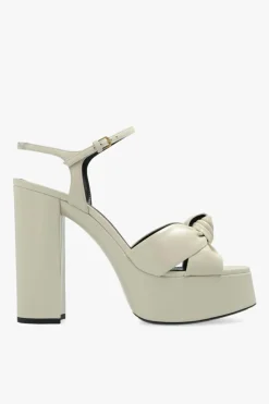 Saint Laurent cream ‘Bianca’ platform sandals