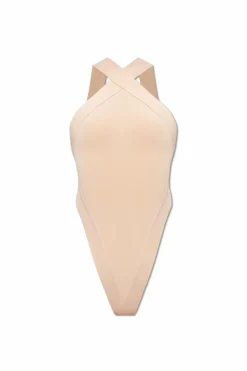 Saint Laurent cream Bodysuit with straps