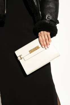 Saint Laurent cream ‘Manhattan Small’ shoulder bag