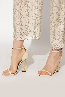 Saint Laurent cream ‘Opyum’ heeled sandals