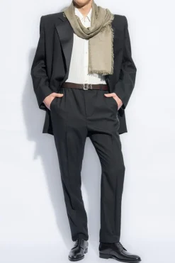 Saint Laurent cream Pinstriped shirt