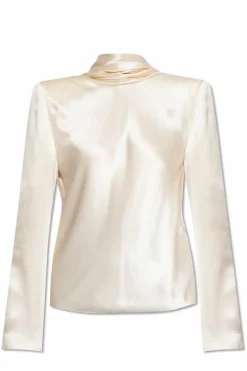 Saint Laurent cream Silk top