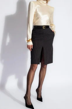 Saint Laurent cream Silk top