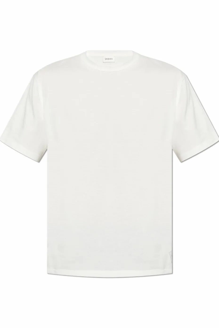 Saint Laurent cream T-shirt with logo patch
