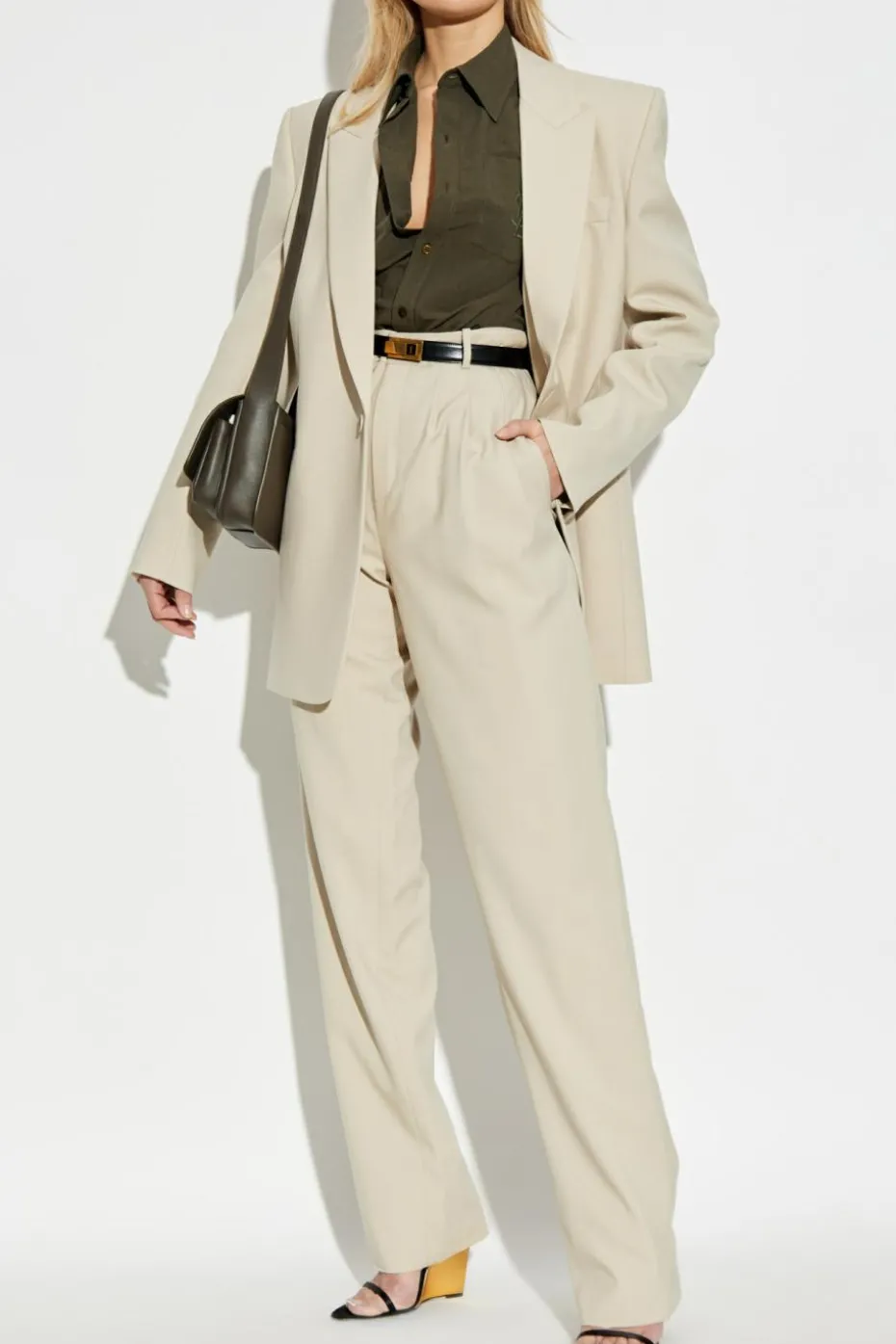 Saint Laurent cream Wool blazer