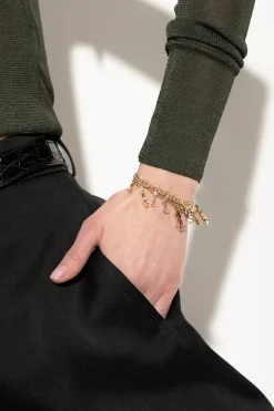 Saint Laurent GOLD Bracelet with charms
