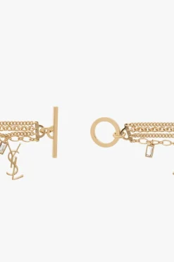 Saint Laurent GOLD Bracelet with charms