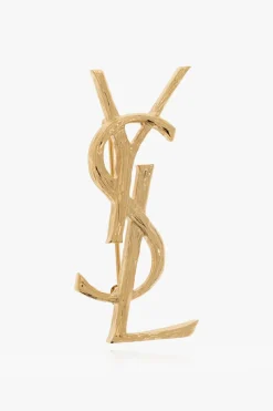 Saint Laurent GOLD Brass brooch