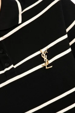 Saint Laurent GOLD Brass brooch