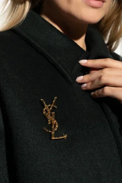 Saint Laurent GOLD Logo brooch