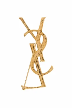 Saint Laurent GOLD Logo brooch
