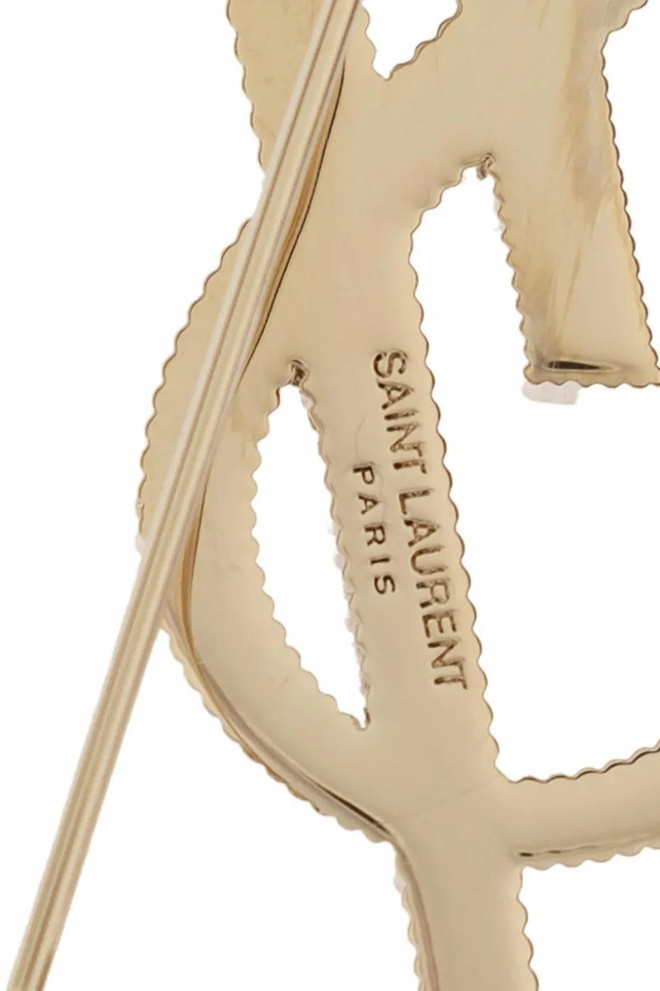 Saint Laurent GOLD Logo-shaped brooch