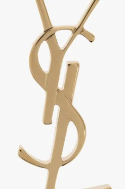 Saint Laurent GOLD Mono earring with logo