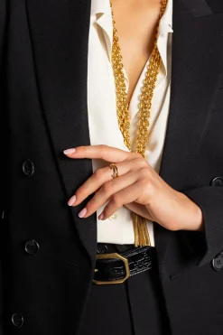 Saint Laurent GOLD Ring with logo