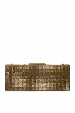 Saint Laurent GREEN Clutch with shimmering appliqués