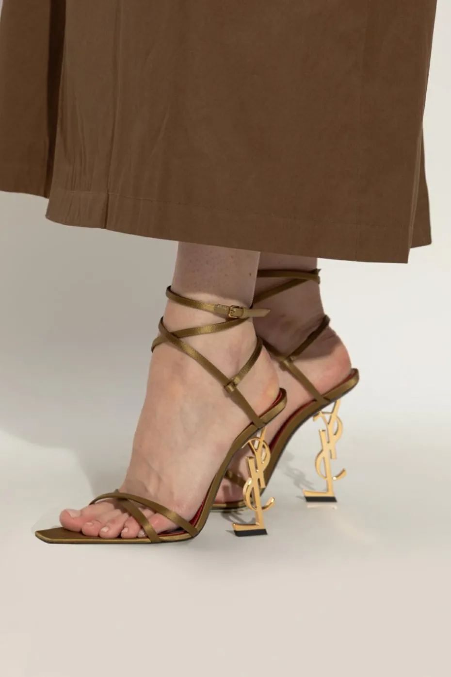 Saint Laurent GREEN Heeled Sandals Opyum