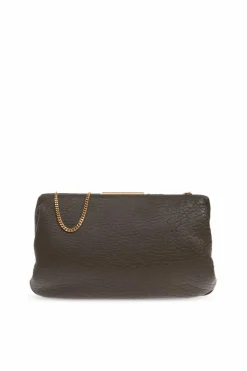 Saint Laurent GREEN Leather clutch